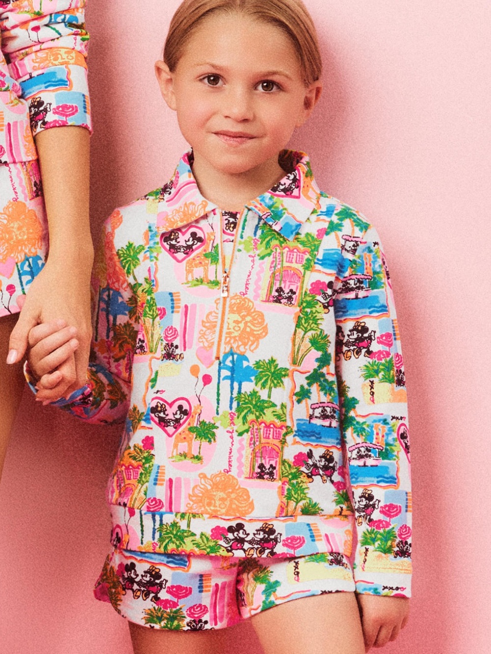 NWT Lilly Pulitzer girls mini Eleni terry pullover size XS multi Disney